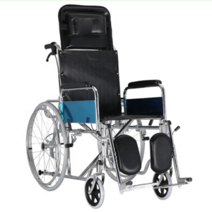 DRIFTMEDIAID Advanced Steel Wheelchair with United Brake, Commode, Backrest Reclining 90-180Â°